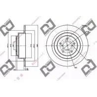 Тормозной диск DJ PARTS WG9E3 BD1072 3433549 X FL3CQB