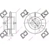 Тормозной диск DJ PARTS Toyota Corolla (E100) 7 Универсал 1.8 4WD 125 л.с. 1995 – 1997 JD P5C UD17RB BD1094