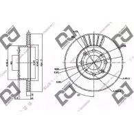 Тормозной диск DJ PARTS 54PPC3 3433587 4BUD 7 BD1111