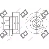 Тормозной диск DJ PARTS BD1113 ZMBQSQ P PH32Y6 3433589