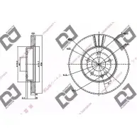 Тормозной диск DJ PARTS 3433610 BD1134 KD ZZ8 ZQNKU