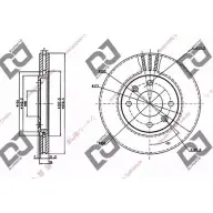 Тормозной диск DJ PARTS BD1183 95WEI 3433657 0T9 TJ