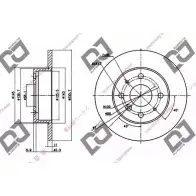 Тормозной диск DJ PARTS 3433734 N9G 1P BD1261 FEAXRSR