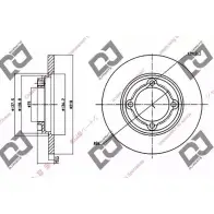 Тормозной диск DJ PARTS WAD6R 3433742 BD1269 2H KUF1J