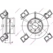 Тормозной диск DJ PARTS V VGZTZ Honda CR-V 1 (RD) Кроссовер 2.0 16V 4WD (RD1. RD3) 128 л.с. 1995 – 2001 BD1283 RGQA5FD