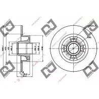 Тормозной диск DJ PARTS BD1318 JAJJF Renault Modus (FJP0) 1 Хэтчбек 1.6 (JP03. JP0B. JP0U. JP0Y. JP1G) 112 л.с. 2004 – 2025 4S G5DWL