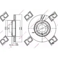 Тормозной диск DJ PARTS Skoda Fabia (6Y3) 1 Седан ZG6R O R988IL BD1333