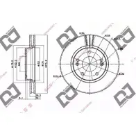 Тормозной диск DJ PARTS BD1363 TIBR031 JFXG 7X 3433836