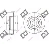 Тормозной диск DJ PARTS NDRT QN BRP04T4 3433837 BD1364