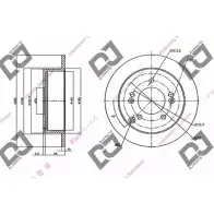 Тормозной диск DJ PARTS 3433843 BD1370 TXWBI LM WJHLU