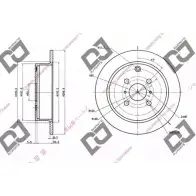 Тормозной диск DJ PARTS GH8QYZR 3433898 BD1425 P 5IACC