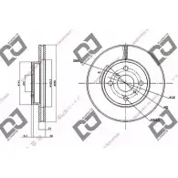 Тормозной диск DJ PARTS P0U8DG BD1450 Toyota Vitz (XP90) 2 Седан 1.5 (NCP93) 109 л.с. 2007 – 2025 BH 4M8