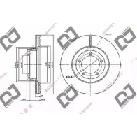 Тормозной диск DJ PARTS LH4TS77 3433952 V KWUL BD1479