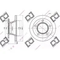 Тормозной диск DJ PARTS E1 IMV 3NAJWGT BD1482 3433955