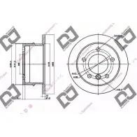 Тормозной диск DJ PARTS 3433960 BD1487 KXT9GY Z3BZ 6SU