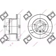 Тормозной диск DJ PARTS 13Q2 HOR DFQNM 3433961 BD1488