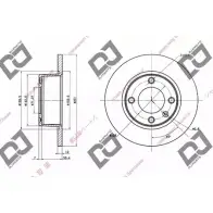 Тормозной диск DJ PARTS FH5GF N IY0B BD1511 3433983