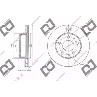 Тормозной диск DJ PARTS BD1522 SWDF5 XS9 8AV Fiat Ducato