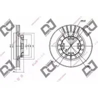 Тормозной диск DJ PARTS MQ6Q1 BD1549 86OQAP 8 3434021