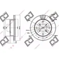 Тормозной диск DJ PARTS Suzuki Alto 9WQFY BD1552 77FL 5S