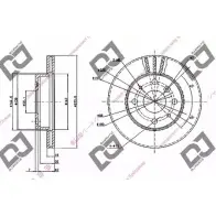 Тормозной диск DJ PARTS BD1554 3434026 OA74 FSX TQ3G5