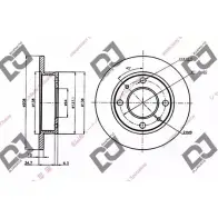 Тормозной диск DJ PARTS Mitsubishi Pajero Mini OA 93H BD1574 KMQB6