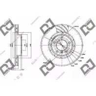 Тормозной диск DJ PARTS BD1613 3434069 N0O1BB7 CPYK BS