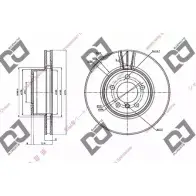 Тормозной диск DJ PARTS MVP 7SHD BD1630 Bmw 7 (E65, E66, E67) 4 Седан 4.0 735 i 306 л.с. 2005 – 2009 C3MFK0H