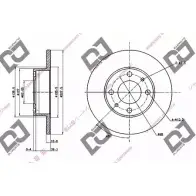 Тормозной диск DJ PARTS JQK 2H 3434099 RCYT5 BD1654