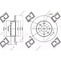 Тормозной диск DJ PARTS IEWG2W TESF CQM BD1656 3434100