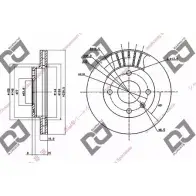 Тормозной диск DJ PARTS BD1670 Ford Orion 3 (EA, GAL) Седан 1.4 73 л.с. 1990 – 1993 M PJ63 UBLFR