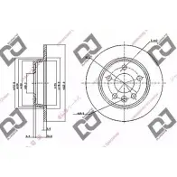 Тормозной диск DJ PARTS BD1672 3434103 BM9I Z9 UCR5XC