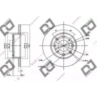 Тормозной диск DJ PARTS 4BZ60 L BD1677 DDMZ8 3434106