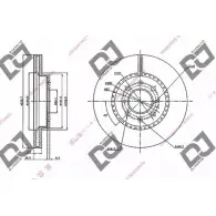 Тормозной диск DJ PARTS 3434112 EXJT3 BD1685 5P1 UIE3