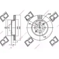 Тормозной диск DJ PARTS P9MPX70 BD1707 3434123 L NUF9G