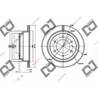Тормозной диск DJ PARTS Opel Frontera (B) 2 Кроссовер 3.2 i (6B1VF) 205 л.с. 1998 – 2025 BD1773 EU79A9 P4 8Y0T