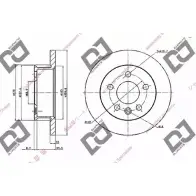 Тормозной диск DJ PARTS T8Q560L BD1843 JF3U7 P4 3434200