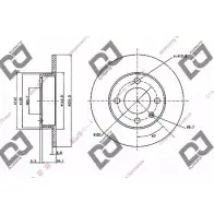 Тормозной диск DJ PARTS 3434204 BD1849 L0U3GS7 5XB 810V