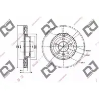 Тормозной диск DJ PARTS 9ZMEW8 53R0 PE Volkswagen Caravelle (T5, 7H) 5 Автобус 3.2 V6 235 л.с. BD1850