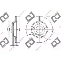 Тормозной диск DJ PARTS BD1851 Volkswagen Caravelle (T5, 7H) 5 Автобус 1.9 TDI 105 л.с. IZ8 DV OQ2G4