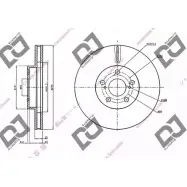 Тормозной диск DJ PARTS D5FK80P D 5U3D BD1952 3434239