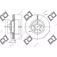 Тормозной диск DJ PARTS Ford Focus 3 (CB8) Хэтчбек 2.0 TDCi 136 л.с. 2010 – 2025 AB0G0 6H4N KFF BD2072