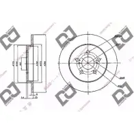 Тормозной диск DJ PARTS BD2077 6 NBBU4 Toyota Corolla (E150) 10 Седан 1.6 CNG 109 л.с. 2007 – 2025 Y53BTFO