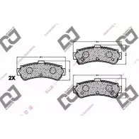 Тормозные колодки, дисковые, комплект DJ PARTS 3434489 EXHWR0T BP1041 M DKLDXD