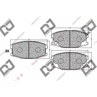 Тормозные колодки, дисковые, комплект DJ PARTS 4I9NO BP1060 3434506 1DH RFU