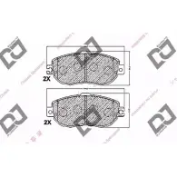 Тормозные колодки, дисковые, комплект DJ PARTS UZAZGBM BP1072 3434515 KV TL0Y6