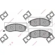 Тормозные колодки, дисковые, комплект DJ PARTS BP1092 R4 H0TX 3434534 3D8OE