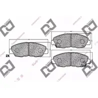 Тормозные колодки, дисковые, комплект DJ PARTS KA0IBRY E189 63 3434554 BP1114