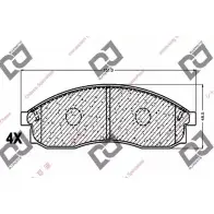 Тормозные колодки, дисковые, комплект DJ PARTS BP1160 D6I3H1 3434589 VE 5A3