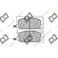 Тормозные колодки, дисковые, комплект DJ PARTS BP1208 3434630 K4E6H I QSC42T